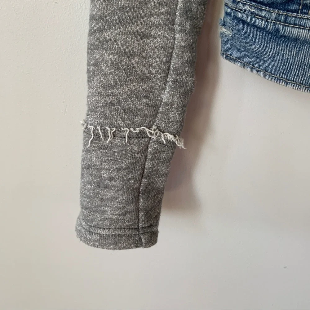 Free People Denim Multimedia Jacket Size‎ XS